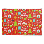 Speciaal feestelijk Hoesje voor kerstpatroonpiloot Kussensloop (Achterkant)