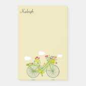 Speciaal fietsmandje bloemen post-it® notes (Voorkant)