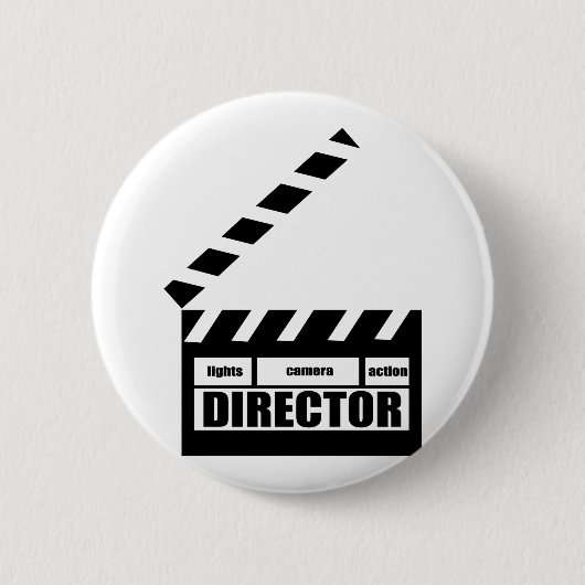 Speciaal filmregisseur Clapboard Clapboard Clapboa Ronde Button 5,7 Cm (Voorkant)