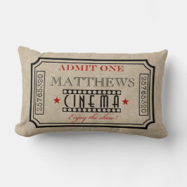 Speciaal filmtheater Ticket Pillow - rood Kussen
