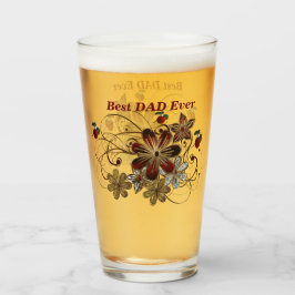 Speciaal Floral Art Beer Glass voor papa Glas
