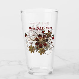 Speciaal Floral Art Beer Glass voor papa Glas
