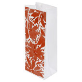 Speciaal Floral design in Herfst Rust Gift Bag Wijn Cadeautas (Achterkant Gekanteld)