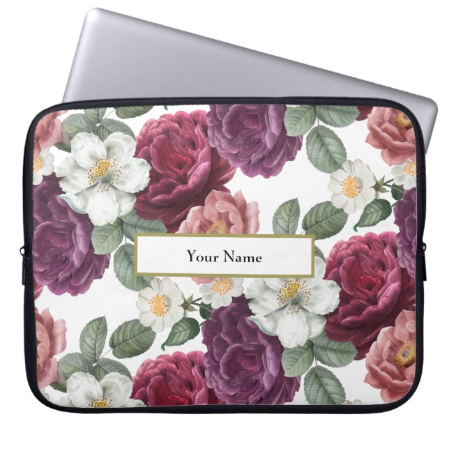 Speciaal Floral  Hoesje Sleeve laptop (Voorkant)
