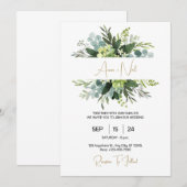 Speciaal Floral Patterned bruiloft uitnodiging (Voorkant / Achterkant)