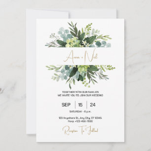 Speciaal Floral Patterned bruiloft uitnodiging