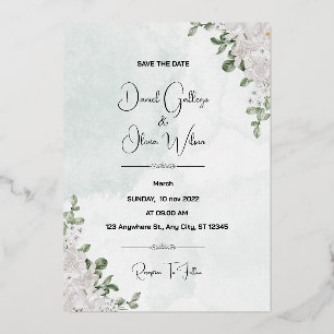 Speciaal Floral Patterned bruiloft uitnodiging