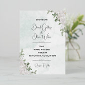 Speciaal Floral Patterned bruiloft uitnodiging (Staand Voorkant)