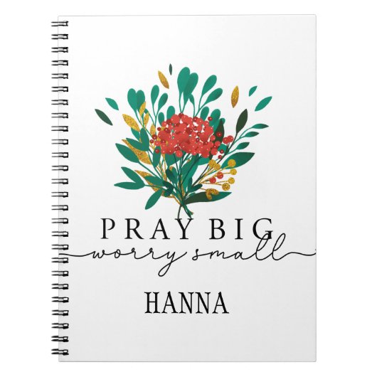 Speciaal Floral Prayer Motivatie Notitieboek (Voorkant)
