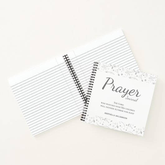 Speciaal Floral White Prayer Journal Notitieboek (Binnen)