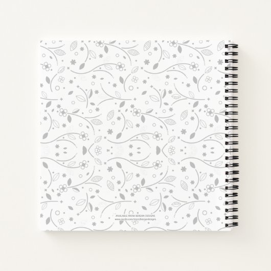 Speciaal Floral White Prayer Journal Notitieboek (Achterkant)