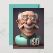 Speciaal fonds 80-jarige verjaardag briefkaart (Voorkant / Achterkant)