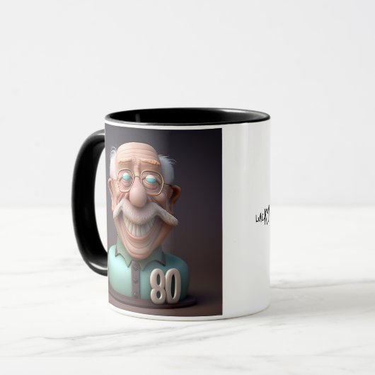 Speciaal fonds 80-jarige verjaardag mok (Voorkant links)