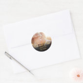 Speciaal Foto Gold Script Hartelijk dank Ronde Sticker (Envelop)