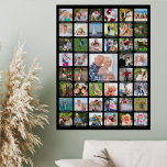 Speciaal fotocollage met onderschriften, zwart poster<br><div class="desc">U kunt eenvoudig een gepersonaliseerd poster voor het kopiëren van een keepaardfoto creëer maken of afdrukken met 45 afbeeldingen met onderaan ondertitelde ondertiteling om een speciale gelegenheid, gebeurtenis of mijlpaal te gedenken of voor een betekenisvol, gedenkwaardig cadeau voor iedereen. Voeg een douanetitel als bekleding op de grote centrumfoto toe of...</div>