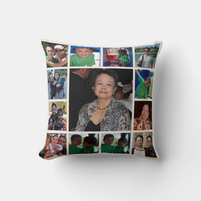 Speciaal fotocollage Pillow Kussen (Voorkant)