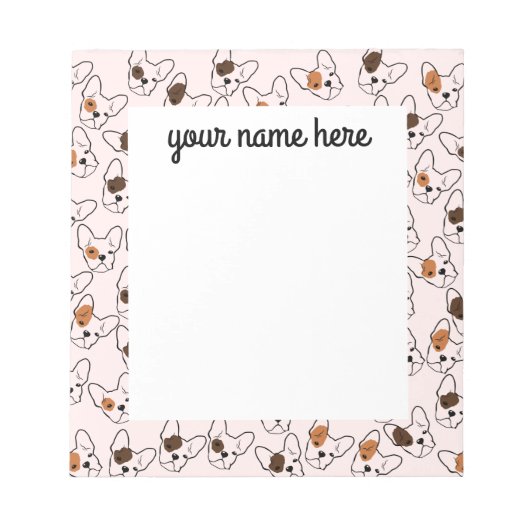 Speciaal Frans Bulldog Notitieblok (Voorkant)