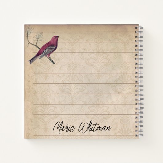 Speciaal  Frans Floral Receipt Notitieboek (Achterkant)