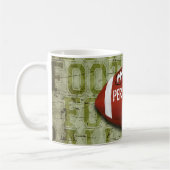 Speciaal Funky Green Grunge-Football Koffiemok (Links)
