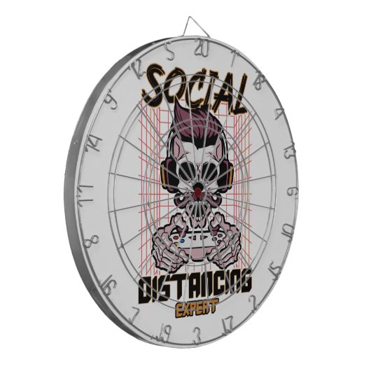 Speciaal gameontwerp met sociale afstanden dartbord (Voorkant Links)
