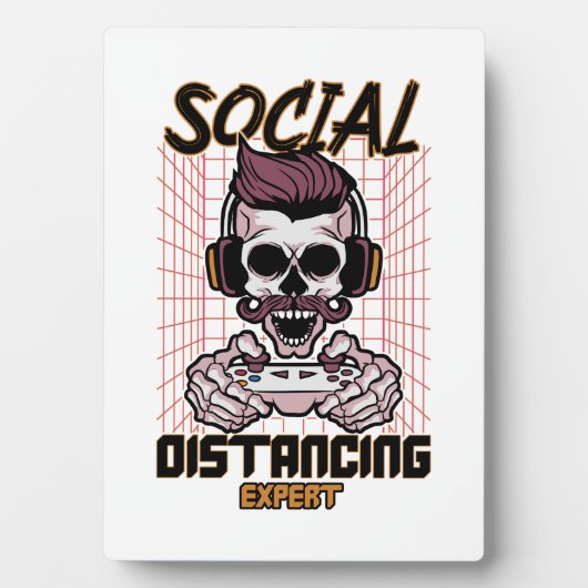 Speciaal gameontwerp met sociale afstanden fotoplaat (voorkant)