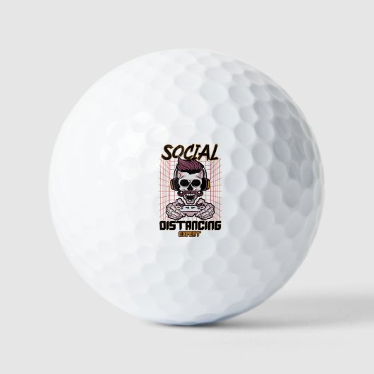 Speciaal gameontwerp met sociale afstanden golfballen (Voorkant)