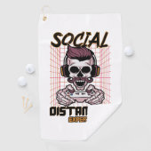 Speciaal gameontwerp met sociale afstanden golfhanddoek (Insitu)