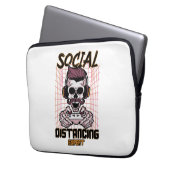 Speciaal gameontwerp met sociale afstanden laptop sleeve (Voorkant Links)