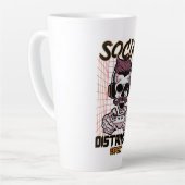 Speciaal gameontwerp met sociale afstanden latte mok (Linkerhoek)