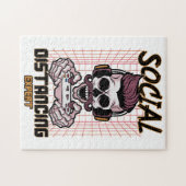 Speciaal gameontwerp met sociale afstanden legpuzzel (Horizontaal)