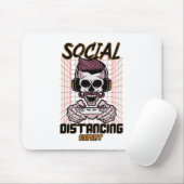 Speciaal gameontwerp met sociale afstanden muismat (Met muis)