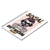 Speciaal gameontwerp met sociale afstanden notitieboek (Linkerzijde)