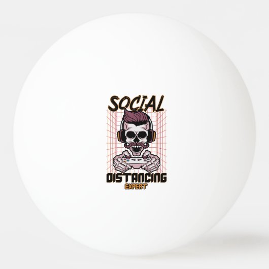 Speciaal gameontwerp met sociale afstanden pingpongbal (Achterkant)