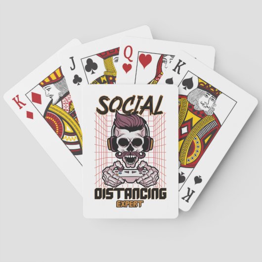 Speciaal gameontwerp met sociale afstanden pokerkaarten (Achterkant)