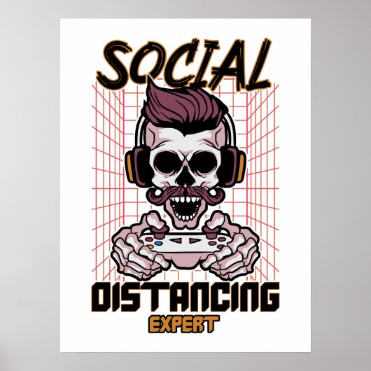 Speciaal gameontwerp met sociale afstanden poster (Voorkant)