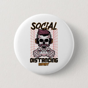 Speciaal gameontwerp met sociale afstanden ronde button 5,7 cm