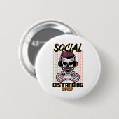 Speciaal gameontwerp met sociale afstanden ronde button 5,7 cm (Voorkant /achterkant)