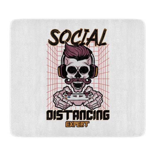 Speciaal gameontwerp met sociale afstanden snijplank (Voorkant)