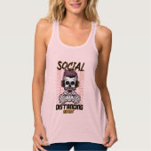 Speciaal gameontwerp met sociale afstanden tanktop (Voorkant)