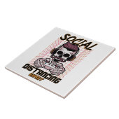 Speciaal gameontwerp met sociale afstanden tegeltje (Zijkant)