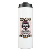 Speciaal gameontwerp met sociale afstanden thermosbeker (Voorkant)