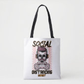Speciaal gameontwerp met sociale afstanden tote bag (Voorkant)