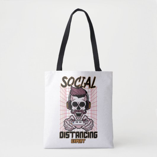 Speciaal gameontwerp met sociale afstanden tote bag (Voorkant)