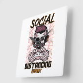 Speciaal gameontwerp met sociale afstanden vierkante klok (Hoek)