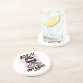 Speciaal gameontwerp met sociale afstanden zandsteen onderzetter (Zijkant)