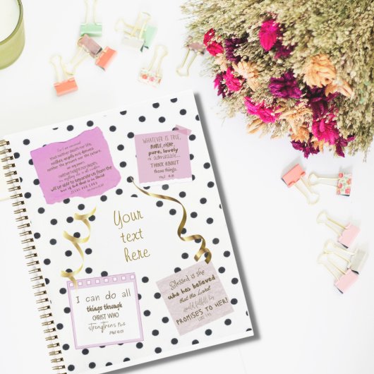 Speciaal gebed tijdschrift | polka dot notitieboek