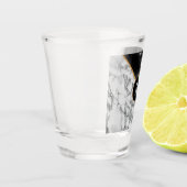 Speciaal geblazen zwart Glazen marmer (Links)