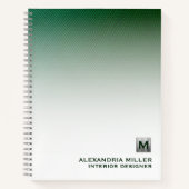 Speciaal geborsteld zilver monogram spiraal notitieboek (Voorkant)