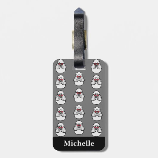 Speciaal gebundeld patroonsegment bagagelabel (Achterkant verticaal)