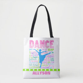 Speciaal gebundelde danserwoorden Typografie Crossbody Tas